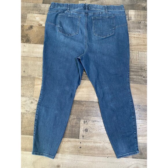 TORRID JEANS SIZE 26R PREMIUM BOMBSHELL SKINNY STRETCH BLUE - Picture 4 of 10